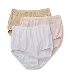 Bali Full-Cut-Fit Cotton Brief Panties - 3 Pack 2324PK