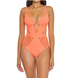 Becca Color Play Show & Tell Plunge One Piece Swimsuit 711037