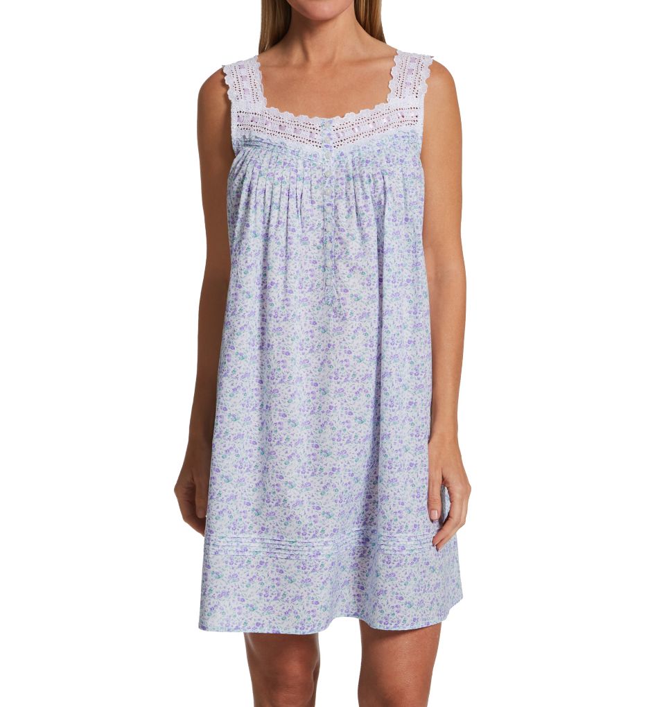 Eileen West 100% Cotton Woven Lawn Sleeveless Short Chemise 5325088