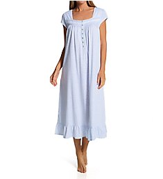 Eileen West 100% Cotton Knit Cap Sleeve Long Floral Gown 5425081