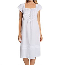 Eileen West Sheer Stripe Cap Sleeve Waltz Nightgown 5525044