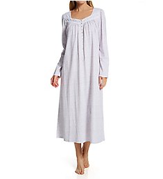 Eileen West 100% Cotton Jersey Long Sleeve Long Nightgown 5825053