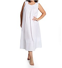 Eileen West Plus Size Everyday S/L Long Ballet Nightgown 6219842