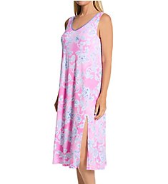 Ellen Tracy Boho Floral Midi Slip Dress with Soft Bra 8225533