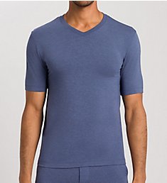 Hanro Casuals Short Sleeve V-Neck Lounge T-Shirt 75035