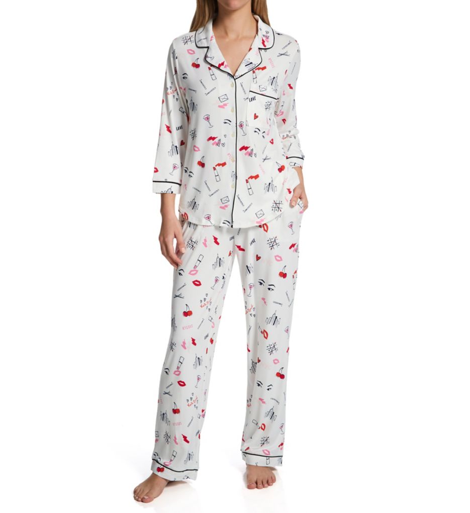 Kate Spade New York Brushed Jersey Long PJ Set KS92457