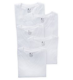 Reebok Sport Cotton Jersey V-Neck T-Shirt - 5 Pack 00CPT05